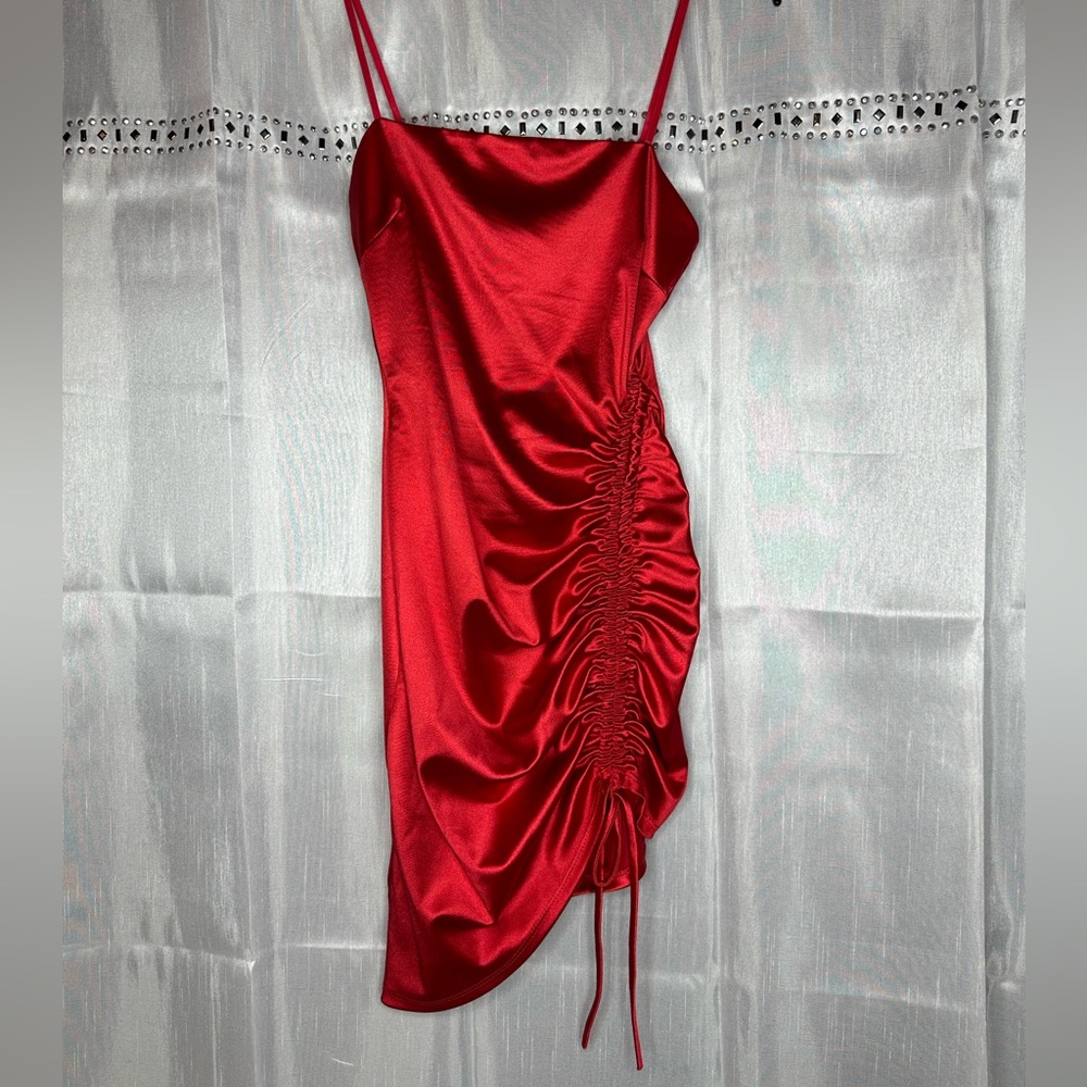 Red Silk Going Out Dress